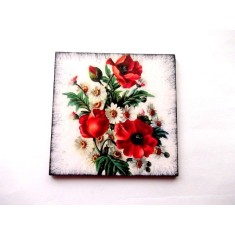 magnet frigider cu maci si margarete 35890