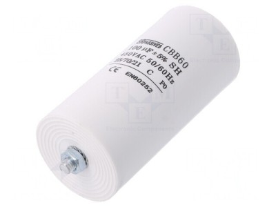Condensator 100uF 450V 60x120mm 6,3mm Conectori foto