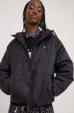 Tommy Jeans geacă femei, culoarea negru, de tranziție DW0DW17242