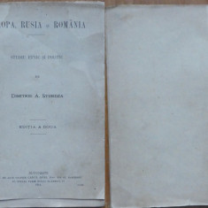 Dimitrie Sturdza , Europa, Rusia si Romania , Studiu etnic si politic , 1914