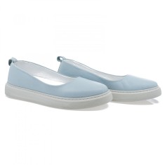 Balerini dama, Caspian, Cas-6014, casual, piele naturala, albastru deschis foto