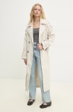 Answear Lab trenci femei, culoarea bej, de tranzitie