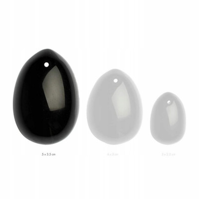 Geisha ball - La Gemmes Yoni Egg Black Obsidian L foto