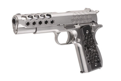 Replica M1911 Hex Cut Silver WE GBB foto