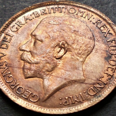 Moneda HALF PENNY - ANGLIA, anul 1917 *cod 4600 = RARA IN ACEASTA STARE!