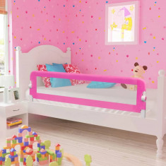 Balustrada de siguranta pentru pat de copil, roz, 150x42 cm GartenMobel Dekor