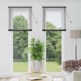 VidaXL Jaluzea pentru Fereastră cu perdele Altele Manual Negru 80 x 220 cm Aluminiu