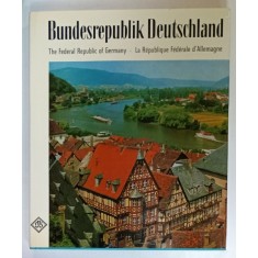BUNDESREPUBLIK DEUTSCHLAND , ALBUM DE PREZENTARE CU TEXT IN LIMBA GERMANA , ENGLEZA , FRANCEZA , ANII &#039; 60 -&#039; 70 , VEZI DESCRIEREA !