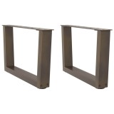 Cumpara ieftin Picioare pentru măsuță de cafea &icirc;n formă de V, 2 buc., oțel natural, 50x(30-31,3) cm