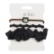 Set 3 elastice de par negre cu ursulet