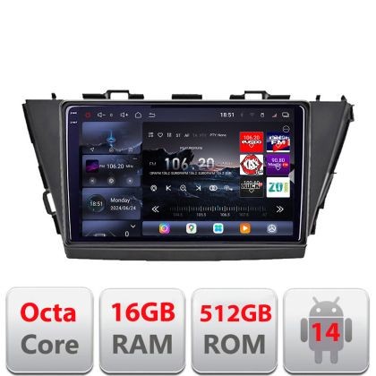 Navigatie Toyota Prius 5 Plus 2012-2020 Android radio gps internet 8 core QLED 2K 16+512 360 Edotec CarStore Technology