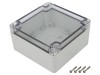 Carcasa universala KRADEX IP67 Policarbonat Transparent 120x120x60mm Bucsa Alama IK07