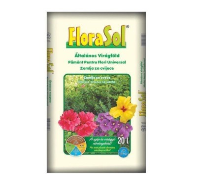 Pamant de flori universal, Florasol, pentru plante in ghiveci, 20 L foto