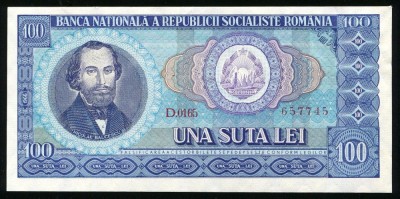 q542 BANCNOTA 100 LEI 1966 APROAPE NECIRCULATA aUNC foto