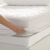Husa protectie pat matlasata ultrasonic impermeabila pentru saltea cu bordura laterala Alba - 90X200