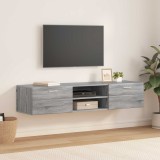 vidaXL Dulap din Lemn Gri Sonoma 150 x 39 x 30 cm Lemn compozit 880237