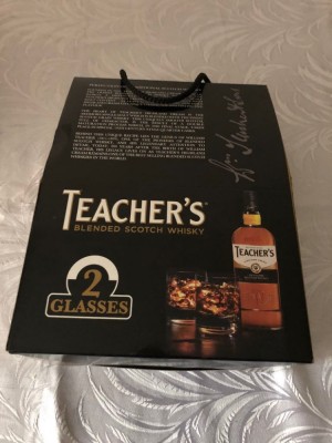 SET CADOU TEACHER`S BLENDED SCOTCH WHISKY 70CL, 40% VOL, + 2 PAHARE foto
