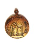 Cumpara ieftin Rar! Israel medalion iudaic(amuletă/talisman) &icirc;n limba ebraică cu Steaua lui David,diametru:28 mm