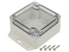 Carcasa universala KRADEX ABS IP67 Gri Deschis 90x90x45 mm cu Lame de Fixare