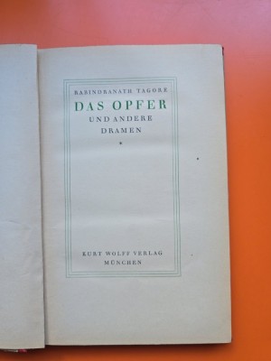 Das Opfer und andere Dramen - Rabindranath Tagore foto