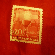 Timbru Ungaria 20f+20f 1938 -Congres International Eucharistic ,stampilat