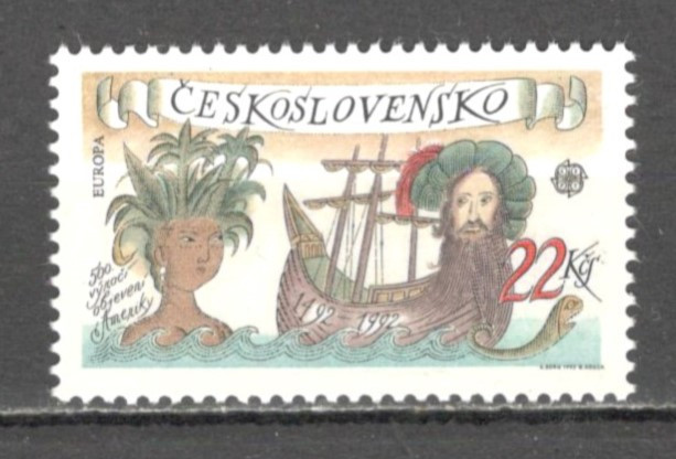 Cehoslovacia.1992 EUROPA-500 ani descoperirea Americii SE.795