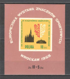 Polonia.1963 Expozitia filatelica de sport Wroclaw-Bl. MP.59