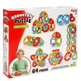 Set de constructie, Dede, Geometric Puzzle, 64 piese