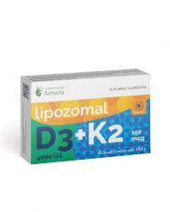 Lipozomal D3 4000 U.I. + K2 150mg, 30 capsule, Laboratoarele Remedia