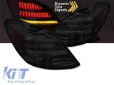 Set de stopuri LED de tuning potrivit pentru Mercedes C-Class W205 sedan 2014-2021, baza fumurie, cu semnalizare dinamica, stanga si dreapta Performan