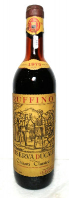 R. 22 VIN, RISERVA DUCALE, RUFFINO, DOC, CHIANTI Recoltare 1975 CL 75 GR. 12,5 foto