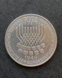 Moneda de argint - 5 DM litera F &quot;25 Jahre Grundgesetz&quot;, 1974 - B 2152, Europa