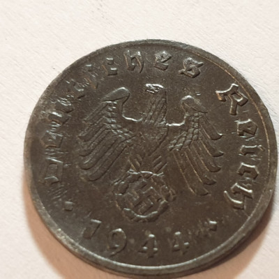 Germania Nazista 1 reichspfennig 1944 G / Karlsruhe foto