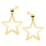 Cercei Argint 925 placat aur 24K, personalizati cu stea, Selena. Cercei tija, bijuterii unicat