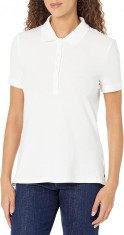 Tricou polo cu maneca scurta pentru femei Amazon Essentials, alb, 3XL - OUTLET