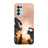Husa compatibila cu Oppo A54 5G model Attack on titan fight, Silicon, TPU, Viceversa, Transparent, Carcasa