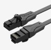 Patch Cord UTP Vention, Cat. 6, 1m, flat cable, conductor cupru - aluminiu, viteza max transfer 1 Gbps, invelis PVC, negru, &quot;IBABF&quot; (timbru verde 0.18