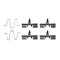 Set accesorii placute frana Mazda 323 C 4 (Bg), 323 F 4 (Bg), 323 S 4 (Bg), Mx-3 (Ec), Mx-5 1 (Na), punte Spate, restrictii producator : NBK, TRW