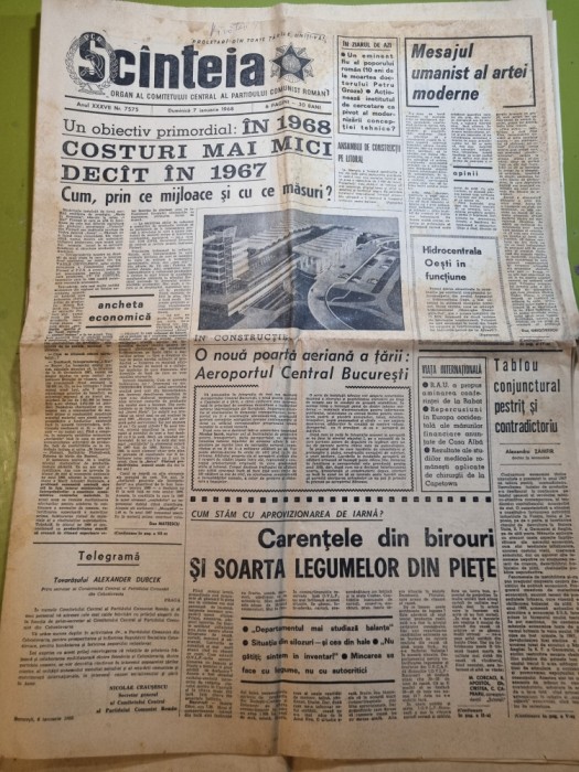scanteia 7 ianuarie 1968-constructia noului aeroport otopeni