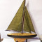 Macheta navala lemn corabie cu panze, vapor, barca, decor, 64x40 cm