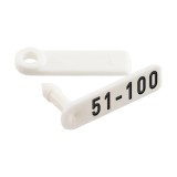 Crotalii Twintag Kerbl pentru miei si iezi, albe, numerotate 51-100