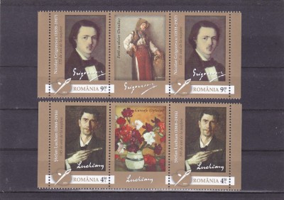 ARTA;LUCHIAN SI GRIGORESCU,TRIPTIC CU VINIETA,2012,Lp.1964a MNH ** ROMANIA. foto