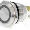 Intrerupator anti-vandalism, OFF-(ON), &Oslash;19mm, ONPOW - GQ19F-10E/GB/24/S (DUAL LED, 24V)