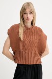 Sessun vestă culoarea maro, călduros, 25209026