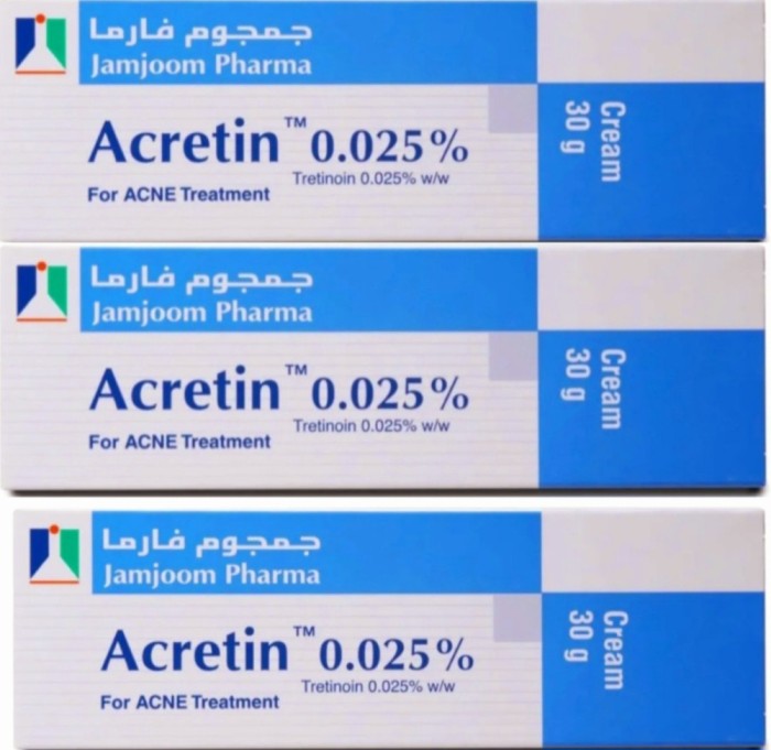 ACRETIN Tretin 0.025%, 30 grame, crema riduri acnee vergeturi retinol melasma