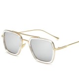 Cumpara ieftin Ochelari de soare unisex, SG168, Alb/Auriu