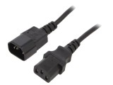 Cablu Alimentare IEC C13-C14 1.8m Negru 6A
