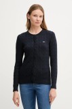 Gant cardigan culoarea bleumarin, light, 4800103