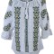 Bluza tip ie dama RD24, alb creta/verde moss , marimea M