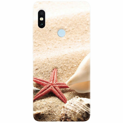 Husa silicon pentru Xiaomi Mi Max 3, Beach Shells And Starfish foto